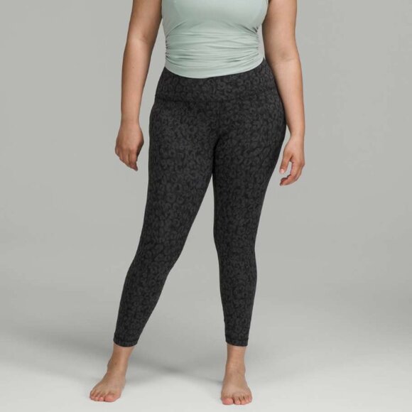 Women Lululemon Align High-Rise Pant 25" Intertwined Camo Deep Coal Multi Sz 10 - Picture 1 of 7